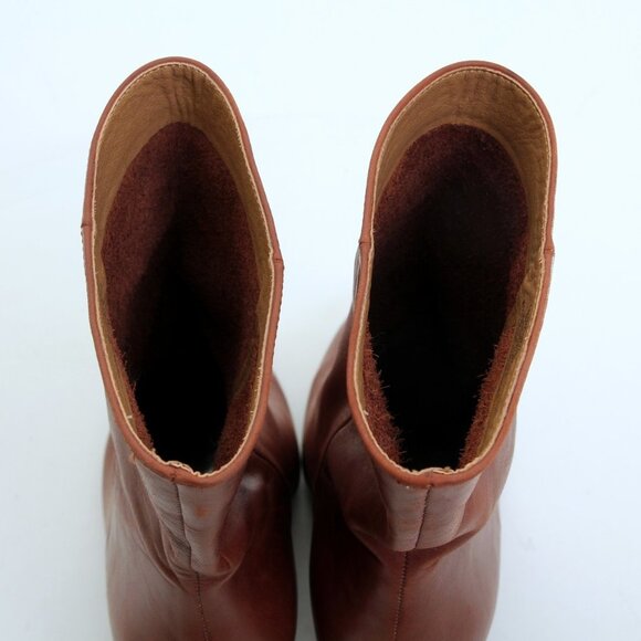 Lucky Brand Walwyn Leather Mid Calf Block Heeled Booties - Picture 11 of 14